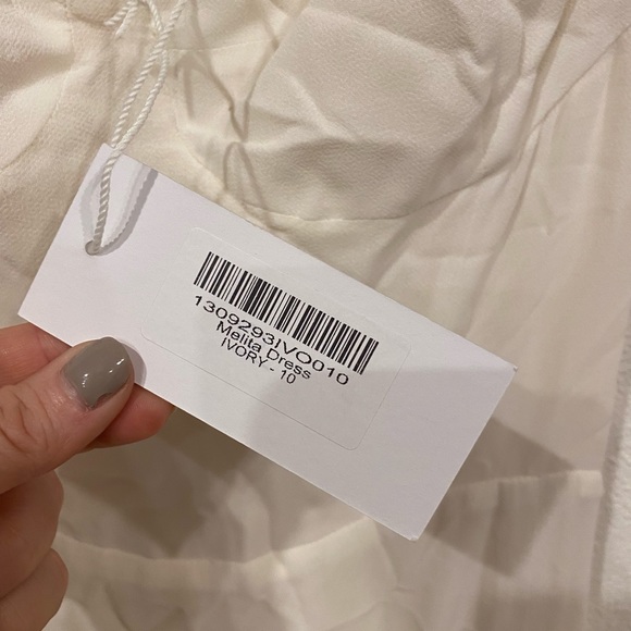 Reformation Melita Dress in Ivory Size 10 - Picture 2 of 4